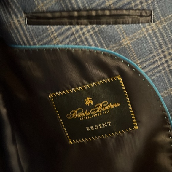 Brooks Brothers Regent blue plaid sports coat (48L) - Picture 3 of 5